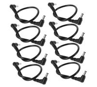 Didiseaon 8pcs Pure Copper Dc Extension Cable with Dual Bend Male Plugs Thickened Power Extender Cords for Cctv Monitoring and Electronic Devices Insulated for Safety and Durability