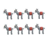 Didiseaon 8pcs Resin Mini Donkey Figurines Cute Miniature Animal Decorations for Fairy Gardens Lawns Flower Pots Tiny Resin Craft Ornaments for Outdoor and Indoor Micro Landscape