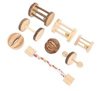 Didiseaon 8pcs Wooden Hamster Teething for Small Animals Guinea Pigs and Hamsters, Safe Bite-resistant Pet Supplies Made of Wood, Suitable for Cage Use to Keep Pets Happy and Engaged
