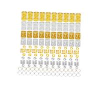 Didiseaon 90pcs Metal Hair Cuffs Braiding Beads Dreadlock Accessories for Festival Wedding