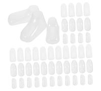 Didiseaon 90pcs Transparent Plastic Foot Model Sock and Booties Display Stands Shoe Form Holders for Socks Fondant Booties DIY Crafts and Showers Multipurpose Clear Shoe Display Rack