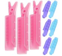 Didiseaon 9pcs Fluffy Root Clips for Curly Hair Non-heat Volumizing Hair Styling Tools for Women and Girls for Bangs and Roots Easy to Use Pink Blue and Purple