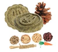 Didiseaon 9Pcs Hamster Molar Chew Set for Pets Natural Woven Vine Balls for Guinea Pigs Bunnies Hamster Cage Decor Teeth Grinding and Agility Maintenance