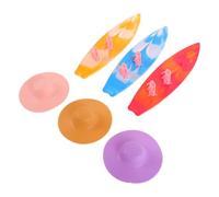 Didiseaon 9pcs Mini Surferboard with Doll Hat and Boots Realistic Beach Day Doll Accessories Fashionable Surfboard Prop for Teens Adults Hawaii Summer Party Favor