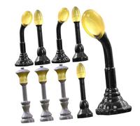 Didiseaon 9pcs Miniature Glow Dark Street Lamp Models Resin Micro-landscape Decor with Mushroom Sensor Upright Designs for Model Railway Garden Dollhouse DIY