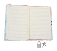 Didiseaon A5 Plush Cat Journal with Lock and 2 Keys - Fuzzy Writing Diary, Travel and School Notebook, Tie-dye Color, Secure Lockable Diary for Creative Journaling
