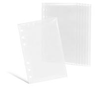 Didiseaon A6 Plastic 6-Ring Binder Pockets Refill Inserts for Stickers and Trading Cards, 20 Sheets Per Pack, Small Card Sleeves Binder Pages for Office and School Use