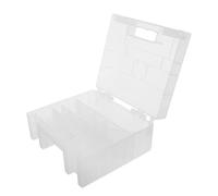 Didiseaon Aa Aaa Button Cell Battery Storage Case Organizer, Plastic Compact Holder Box 5.4x4.7x2.6 Inch, Suitable for Home and Travel Battery Sorting