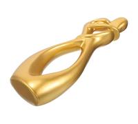 Didiseaon Abstract European Resin Couple Sculpture Figurine, Gold Sandstone Lover Statue for Wedding and Engagement Decor, Modern Home and Office Romantic Art Accent