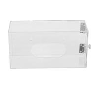 Didiseaon Acrylic Face Mask Dispenser Box Wall Mounted Holder | Controlled Dispensing Slot, Tool Free Mounting, Preserves Shape, for Gloves, Shoe Covers, Office and Clinic Use