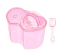 Didiseaon Acrylic Hamster Sand Bath Container Durable Pet Bathroom with Breathable for Easy Cleaning Safe Edges for Animals for Hamsters and Chinchillas