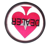 Didiseaon Acrylic Poker Dealer Button Prop for Party Games Game Token Accessory for Design for Fun and Learning for Math Practice Game Enjoyment