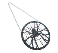 Didiseaon Acrylic Spider Sun Catcher Hanging Ornament with Metal Chain for Halloween Window Decor Stained Effect Decorative Sculpture Enhances Sunlight Patterns for Home and Event Decoration