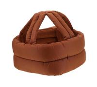 Didiseaon Adjustable Adult Protective Helmet for Elderly, Thick Padded Anti-Collision Safety Cap in Coffee Cotton Fabric, Fall-Resistant Headgear for Injury Prevention During Walking and Gardening
