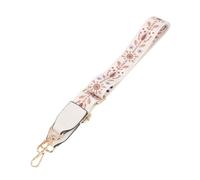 Didiseaon Adjustable Bag Shoulder Strap Wide Floral Patterned Replacement Shoulder Sling Belt for Women White Brown Leather Anti-Load Long Crossbody Strap Suitable for Daily Use