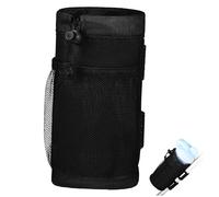 Didiseaon Adjustable Bike Water Bottle Holder Bag with Drawstring Closure Oxford Mesh Pocket for Small Bottles Cup Cage for Road Bikes Scooters Outdoor Cycling Accessories