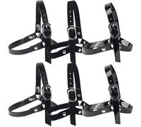 Didiseaon Adjustable Black Heel Straps Skin-friendly and Fine Workmanship 6pcs for High Heels with Fixing Buckle, Pu and Metal Material for Shoes without Straps, Convenient Daily Use