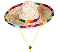 Didiseaon Adjustable Braid Sun Hat, Mexico Style for Outdoor Activities with Breathable Design and String, Mexico Style Beige Hat Beige Hat Suitable for Cycling and Daily Wear