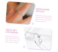 Didiseaon Adjustable Open Heart Ring Fashion Band for Women Creative Hollow Design Stylish Romantic Jewelry Gift for Birthday and Friendship Chic Costume Accessory