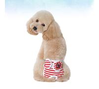 Didiseaon Adjustable Stripe Pattern Pet Diapers for Female Dogs Red Xxl Breathable Comfortable Pet Safety Pants for Menstruation Protects Floors Furnishings From Stains