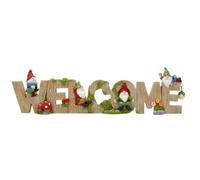 Didiseaon Adorable Small Gnome Statue Resin Welcome Decor for Yard Balcony
