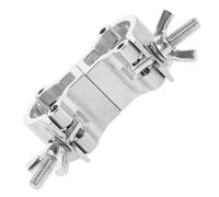 Didiseaon Aluminum Alloy Cross Universal Light Clamp Silver Lighting Clamps Double Ring Buckle Design Firm and Secure Hold Exceptional Strength for Display Clothing and Assembling Garments