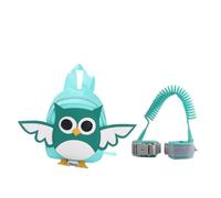 Didiseaon Anti-Lost Travel Bag Mini Backpack for Children Comfortable Nylon Cloth with Detachable Wrist Leash Cartoon Owl Design for Family Outings and Crowds Baby Safety