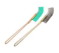 Didiseaon Aquarium Fish Tank Cleaning Brush Nylon and Steel Wire Material 2pcs with Long Handle Strong Decontamination and High Hardness for Daily Aquarium Scraper and Algae Removal