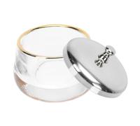 Didiseaon Armor Removal Disinfection Cup Elegant Nail Liquid Holding Glass Cup for Nail Polish Remover Pot Storage and Gel Remover Use