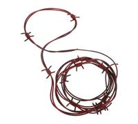 Didiseaon Artificial Barbed Wire Trim Realistic Fake Cord for Halloween Decorations Sturdy Plastic Barb Chain for Horror Parties and Haunted House Layouts