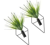 Didiseaon Artificial Bonsai Plants Wall Mounted 2pcs with Iron Pots Greenery with Elegant and Compact Design Decorative Faux Bonsai Maintenance Free Greenery for Living Room Or Hotels