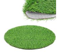 Didiseaon Artificial Grass Decor Round Table Mat Faux Placemat for Outdoor Picnic Tables Washable Smooth Comfortable
