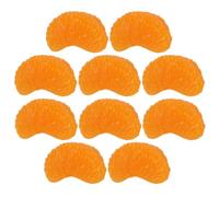 Didiseaon Artificial Oranges Slices Pvc Simulation Orange Fruit Slices Model Decor 10pcs Realistic Look and Fine Workmanship for Early Childhood Teaching Prop and Home Decoration