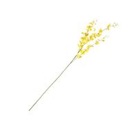 Didiseaon Artificial Orchid Silk Fake Flower Long Stem Oncidium Faux Floral Home Vase Decorative Yellow Realistic Indoor Arrangement