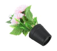 Didiseaon Artificial Peony Bonsai Plant 3-head Faux Flower Pot Small Lifelike Potted Plant Ornament for Home Office Desk Decoration Light Pink