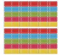 Didiseaon Assorted Colour Adhesive Label Stickers 10 Sheets Multipurpose Name Labels Easy to Paste No Glue Residue for School Office and Home Use