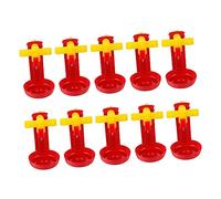 Didiseaon Automatic Chicken Waterer 10pcs Nipple Water Drinkers Ball Shape Steel Ball Drink Dispenser Easy to Use