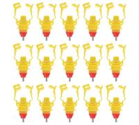 Didiseaon Automatic with Spring Clip Chicken Waterer 20pcs Poultry Water Feeder Material Yellow Colour Random Color Suitable for Breeders and Game Birds Farm Use