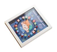 Didiseaon Baby Tooth Keepsake Box Photo Frame and Abs Material, Memorial Gift for Kids to Hold Baby Teeth and Fetal Hair, Creative and Lovely Design for Precious Memories