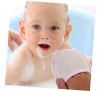 Didiseaon Bamboo Fiber Bath Sponge Pink Washcloth Soft High Absorbency Bath Mitt for Newborns Multipurpose Bathing Essential