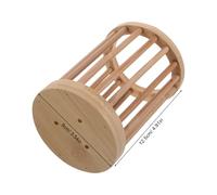 Didiseaon Bamboo Utensil Holder for Kitchen Countertop - Hollow Round 9x9x12.5cm Drying Rack Organizer for Chopsticks, Spoons, Forks Drainage Basket Suitable for Cooking Tools and Flatware