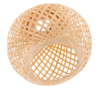 Didiseaon Bamboo Woven Lampshade Ceiling Light Cover Rustic Vintage Pendant Lamp Shade for Bedroom Restaurant Kitchen Handcrafted Natural Material