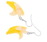 Didiseaon Banana Earrings for Women Fruit Themed Drop Dangle Earrings Yellow Fun Jewelry for Casual Wear