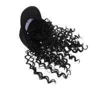 Didiseaon Baseball Cap with Afro Curly Hair Extension for Women Natural Black Curl Wig Hat Celebrating African Style Versatile Sun Protection Accessory for Daily and Outdoor Use