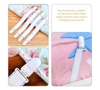 Didiseaon Bed Sheet Straps 12pcs Double-Head Clips Non-Slip Elastic Fitted Sheet Fasteners for Home Bedding to Secure Mattress Covers and Duvets