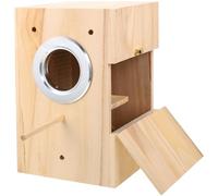 Didiseaon Beige Synthetic Material Bird Breeding Case with Comfortable Living Place and Playground for Lark and Canary Nesting
