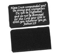 Didiseaon Bible Verse Embroidered Armband Patch for Clothing and Bags Skin-Friendly DIY Decoration with Supple for Sewing and Patching Black and White Design