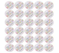 Didiseaon Birthday Gift Tags Easy to Hang White with Printing Paper Material and Resists Smudging 200pcs Round Presents and Gift Bags for Party Decorations and Celebrations