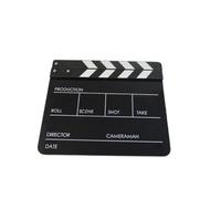 Didiseaon Black Acrylic Film Clapper Board for Adults Writable with Loud Sound Reusable Whiteboard for Movie Scene Takes Home Party and Festival Photo Prop