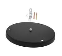 Didiseaon Black Metal Ceiling Medallion with Pendant Lamp Holders Round Decorative Light Cover Plate for Dining Fixtures Hanging Lamp Parts Ceiling Light Shade Replacement